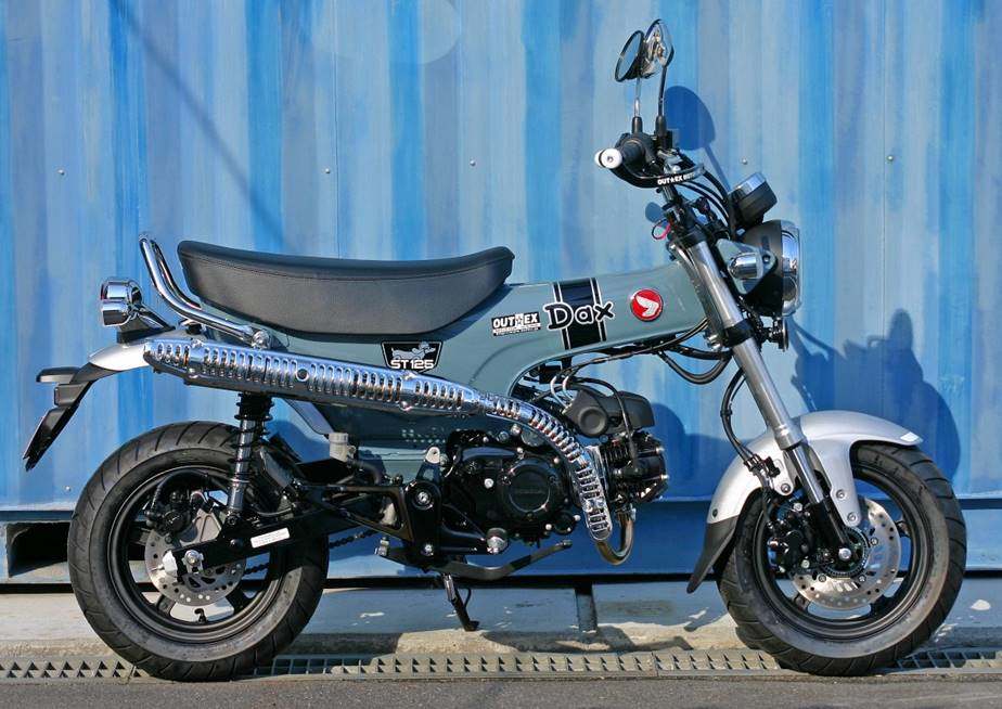 ダックス　マフラー ホンダ ダックス ST125用マフラー オールブラック DX008 Diablo