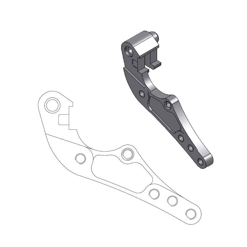 MOTOMASTER モトマスター 298mm フロントブレーキディスク用キャリパーサポート SWM KTM HUSQVARNA ハスクバーナ HUSABERG フサベル キャリパーサポート・ブラケット ブレーキ