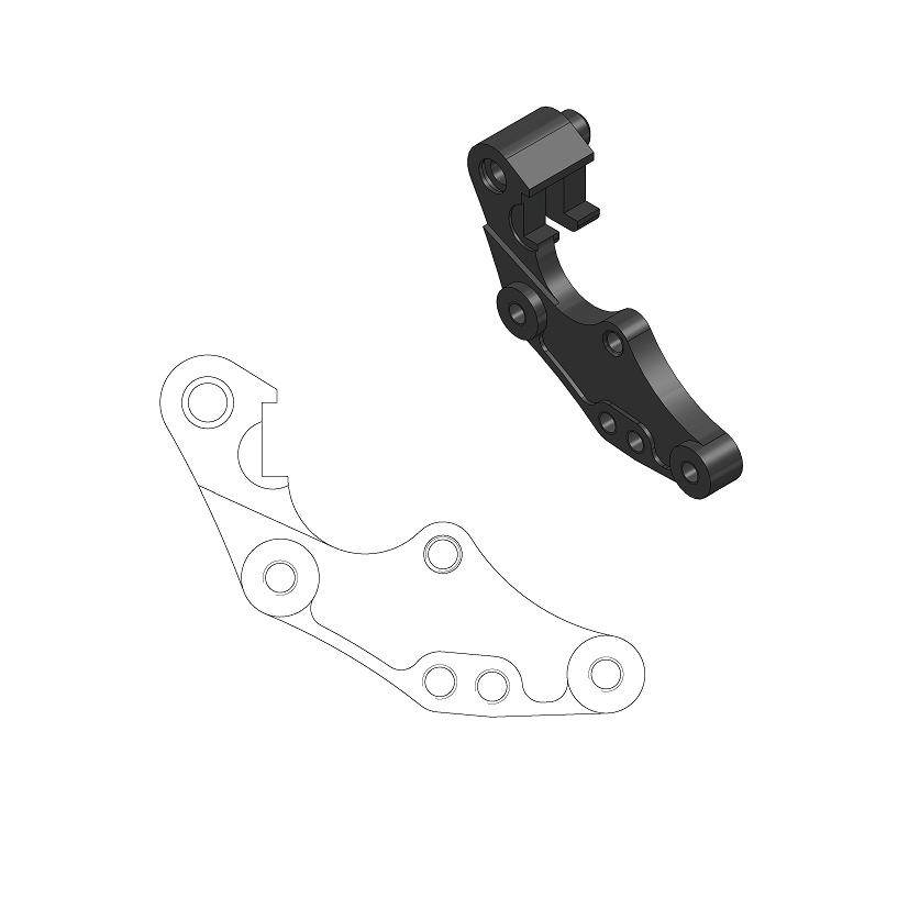 MOTOMASTER モトマスター 298mm フロントブレーキディスク用キャリパーサポート CRF 250 R 450 RX HONDA ホンダ キャリパーサポート・ブラケット ブレーキ