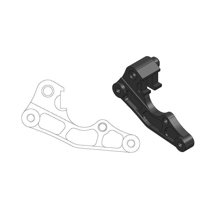 MOTOMASTER モトマスター 270mm フロントブレーキディスク用キャリパーサポート WR 125 2005-2007 YZ 250 F 2005-2006 450 2005-2015 YAMAHA ヤマハ キャリパーサポート・ブラケット ブレーキ｜ウェビック　店