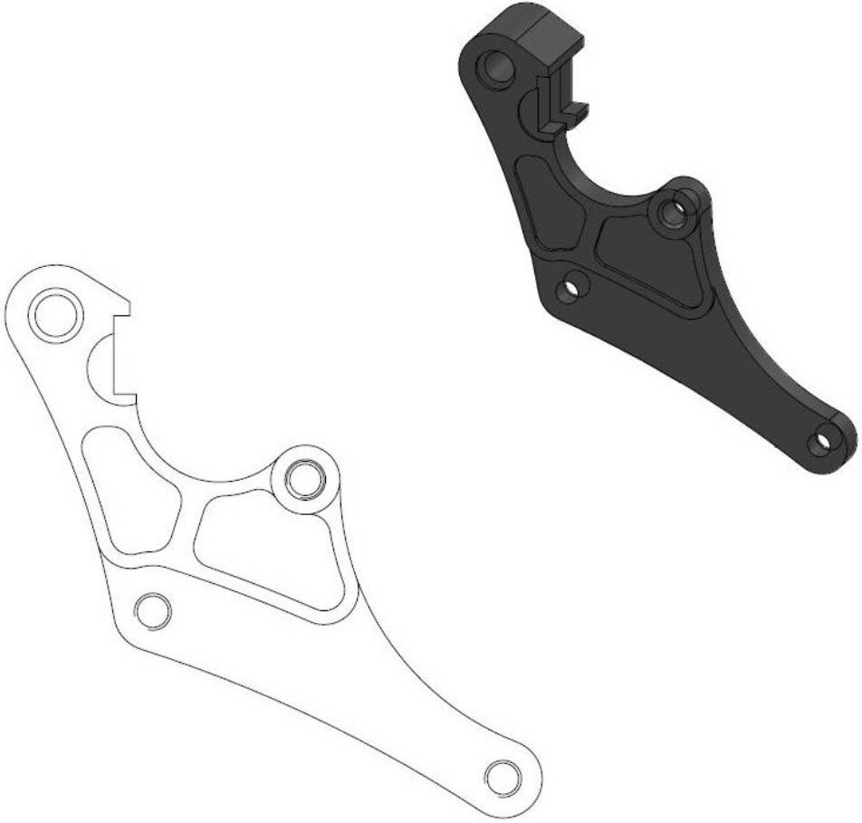 MOTOMASTER モトマスター Φ298 ブレーキディスク用キャリパーサポート CR80 CR85R CR85RB CRF150R CRF150RB HONDA ホンダ キャリパーサポート・ブラケット ブレーキ