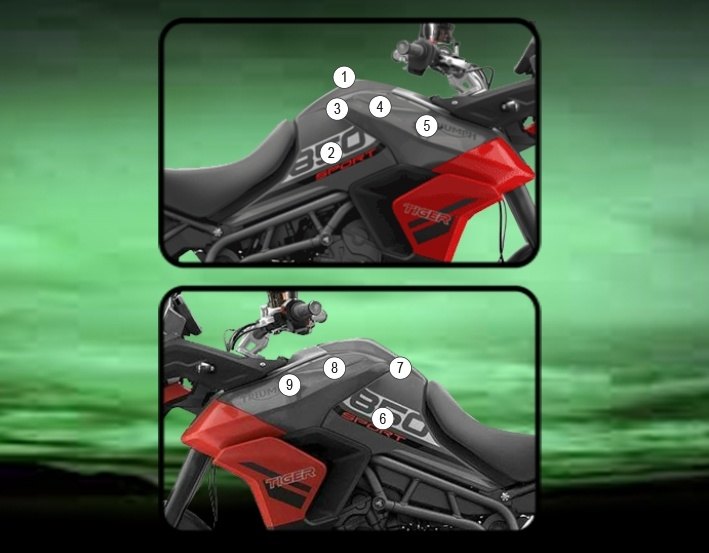 EAZI-GUARD イージーガード PPF FULL TANK PROTECTION TIGER 850 SPORT TRIUMPH トライアンフ プロテクションフィルム・保護フィルム 外装