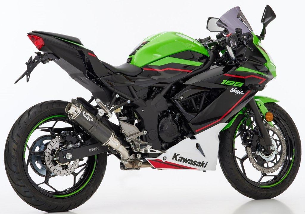 HURRIC フリック エキゾースト スーパースポーツ スリップ(1-1)スーパーショート Ninja 125 Z125 KAWASAKI カワサキ スリップオンマフラー マフラー material：carbon