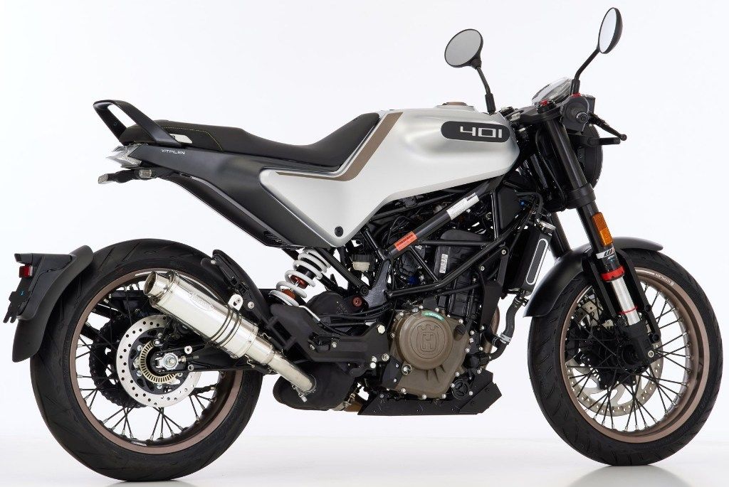 HURRIC フリック Supersport スリップオンマフラー(1-1) super short Svartpilen 125 401 Vitpilen Duke 250 390 HUSQVARNA ハスクバーナ KTM スリップオンマフラー マフラー material：polished aluminium（colour：silver）｜ウェビック　店