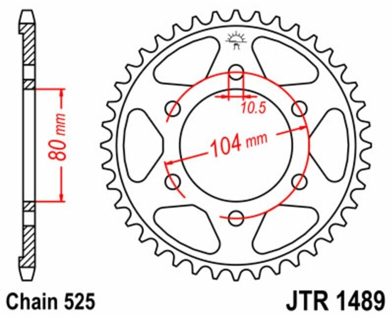 JT SPROCKETS JTスプロケット Steel Standard Rear Sprocket 1489 - 525 NINJA ZX-10 R ABS KRT REPLICA SPECIAL EDITION SE RR ZX-6 ZX-7 ZX-9 VERSYS 1000 Z SX 900 A2 RS CAFE KAWASAKI カワサキ ドリブンスプロケット・リアスプロケット 駆動系