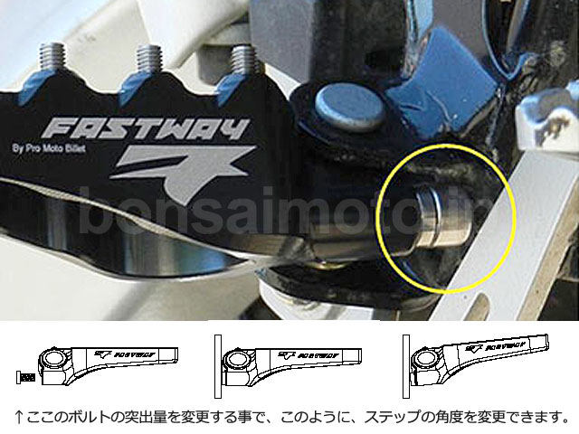 カラフルセット 3個 PROMOTO BILLET(FASTWAY) PROMOTO BILLET(FASTWAY):プロモトビレット(ファストウェイ)  EVO Air ステップ カラー：クリア DR650SE DR650S RM85 DR-Z125 DR-Z125L 
