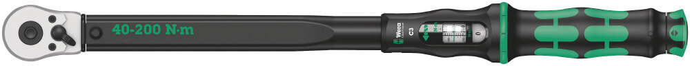 WERA ヴェラ 1/2DR ラチェット式トルクレンチ 40-200N.m C3 その他、トルクレンチ トルクレンチ 計測ツール｜ウェビック　店