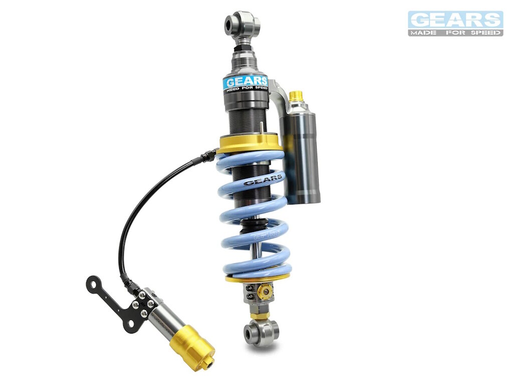 GEARS RACING ギアーズレーシング H2 リアサスペンション F900GS BMW サスペンション 足回り カラー:クラシコブラック / タイプ:H-S-P 油圧式スプリングプリロード付き