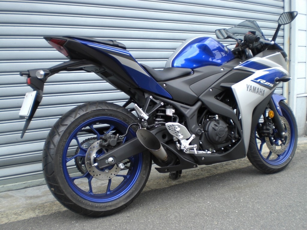 ASAHINA RACING アサヒナレーシング M1タイプ スラッシュカッター(マフラーカッター) R25 YAMAHA ヤマハ フルエキゾーストマフラー マフラー エンド部：ラージエンド / オプションサイレンサーステー：あり
