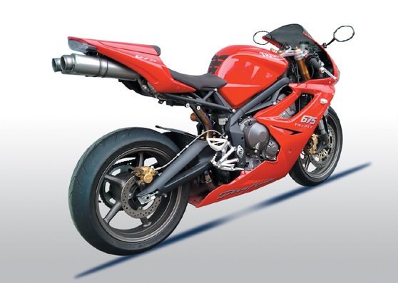ASAHINA RACING アサヒナレーシング スリップオン2本出し チタンマフラー Daytona675Triple TRIUMPH トライアンフ スリップオンマフラー マフラー タイプ：ノーマルセンターパイプ使用