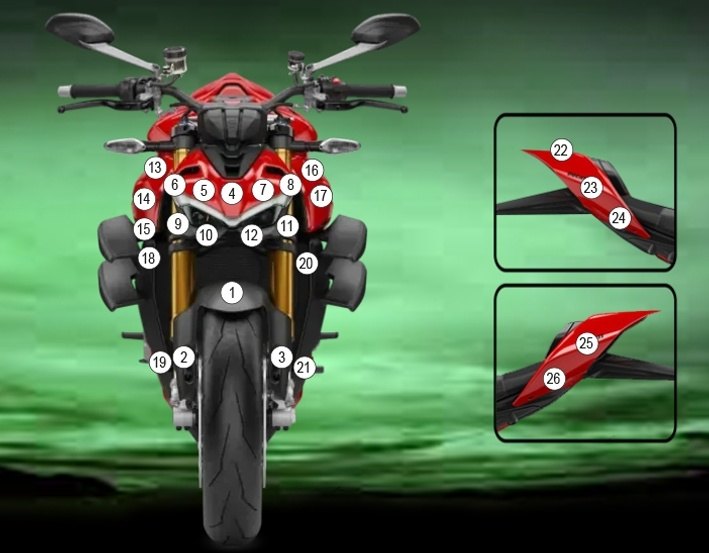EAZI-GUARD イージーガード 車種別ストーンチッププロテクションフィルム STREETFIGHTER V4 DUCATI ドゥカティ プロテクションフィルム・保護フィルム 外装