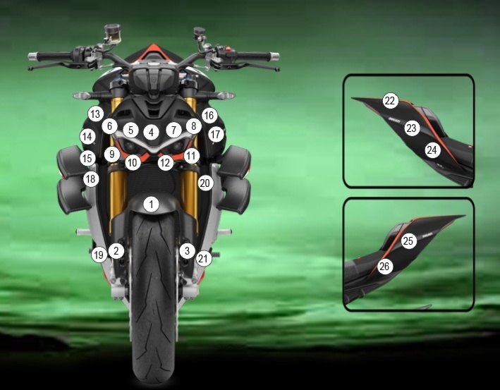 EAZI-GUARD イージーガード 車種別ストーンチッププロテクションフィルム STREETFIGHTER V4 SP DUCATI ドゥカティ プロテクションフィルム・保護フィルム 外装