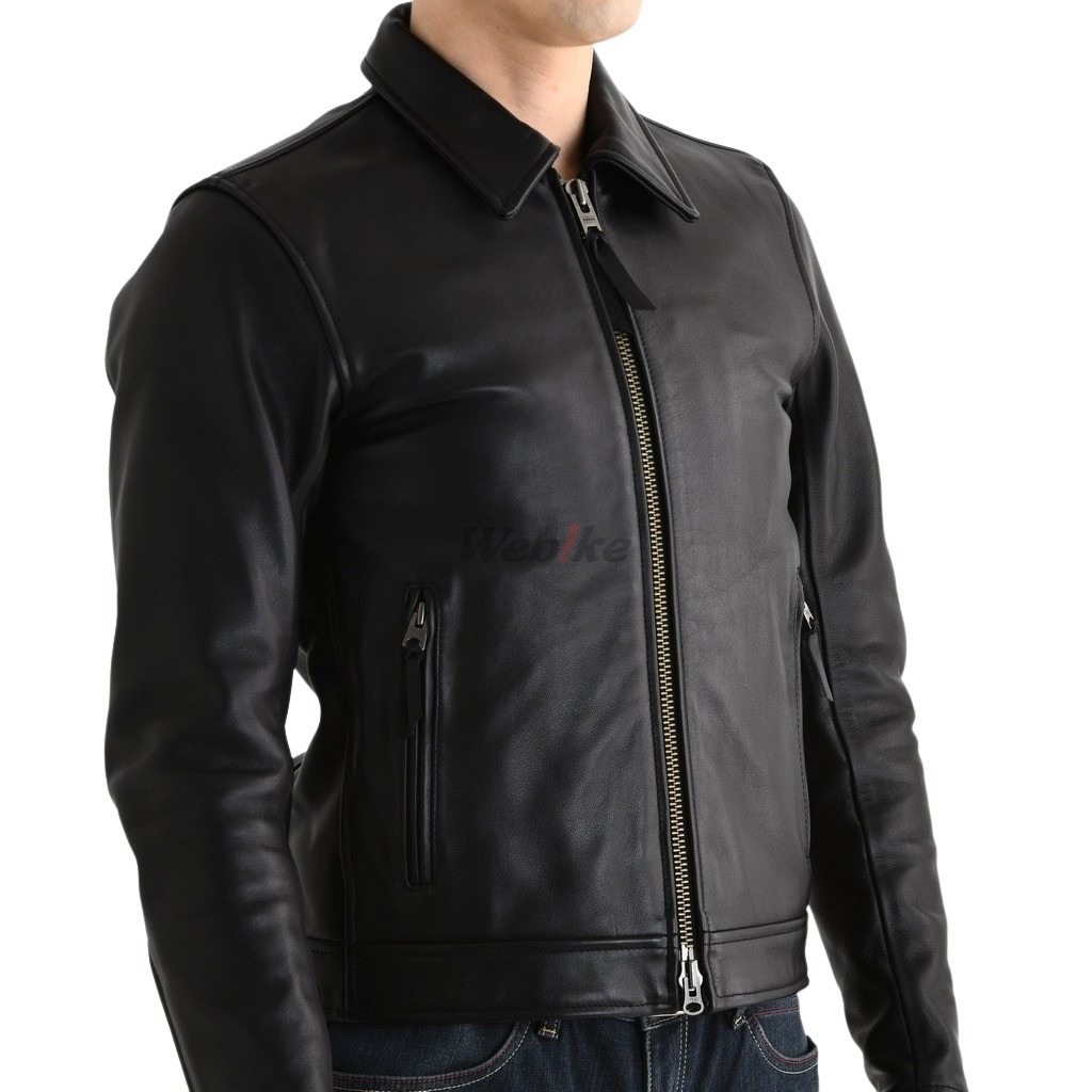 楽天市場】【KADOYA TCR-2】レザージャケット 襟付きシングル