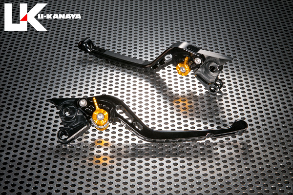 U-KANAYA ユーカナヤ GPタイプ アルミビレットレバーセット バーグマン200 SUZUKI スズキ ブレーキ・クラッチレバーセット ハンドル周辺パーツ ハンドル レバーカラー：ブラック / アジャスターカラー：ブラック / レバータイプ：ロング(レバー部全長：約175mm)