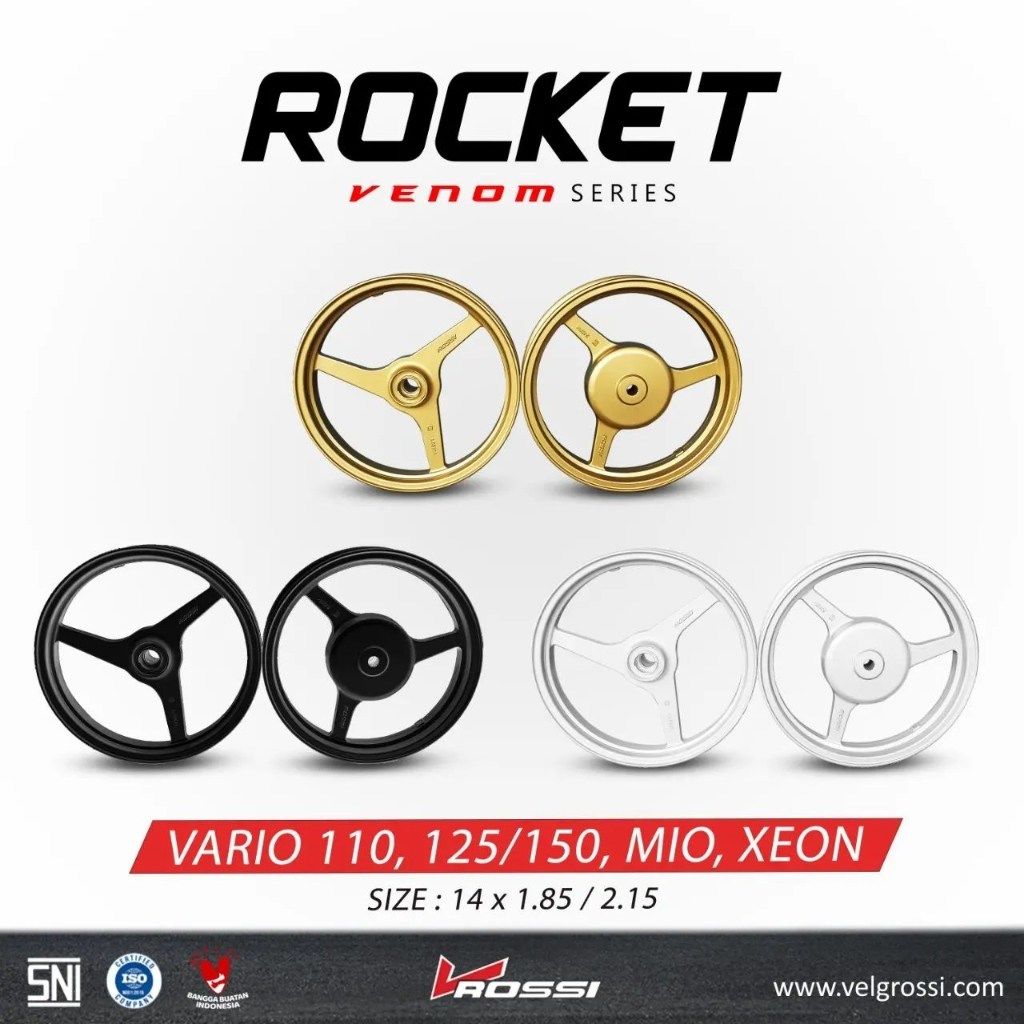Velg Rossi ブイロッシ Cast Wheels Venom Rocket Vario 110 HONDA ホンダ ホイール ホイール関連 足回り|ウェビック 店