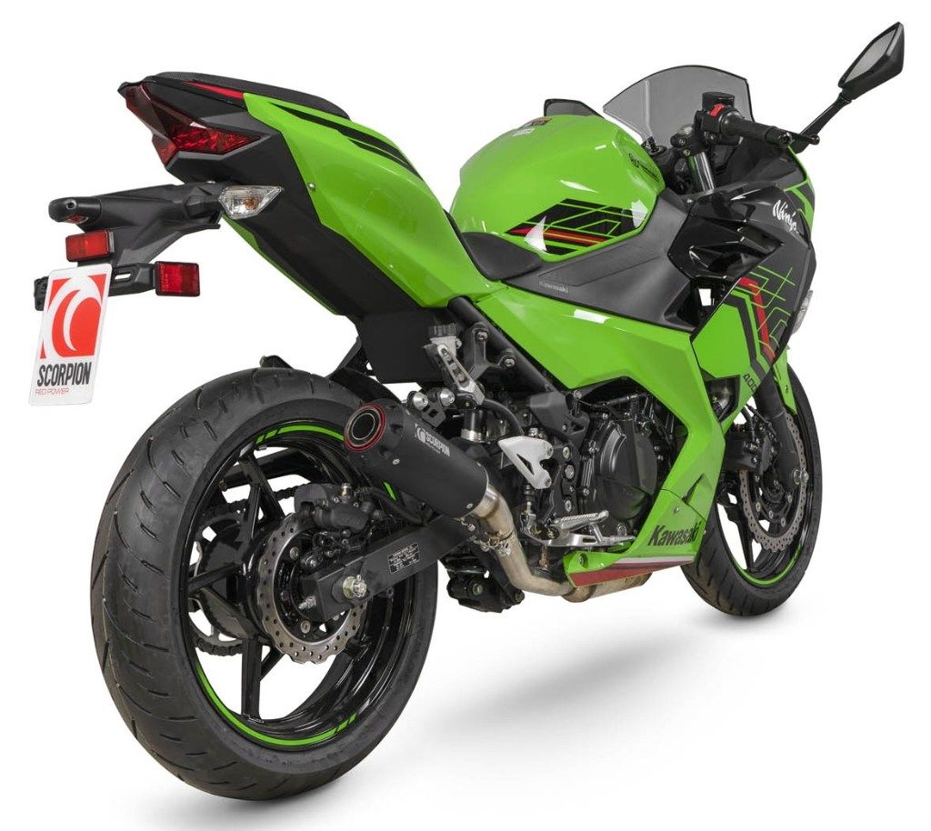 SCORPION スコーピオン レッドパワー スリップオンマフラー Ninja 400 KAWASAKI カワサキ マフラー タイプ：ブラックセラミック