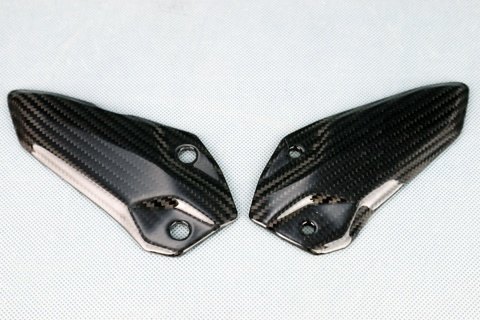 A-TECH エーテック ヒールガード ZX-25R KAWASAKI カワサキ ステップ 足回り タイプ：綾織ドライカーボン(DC)／クリア塗装済