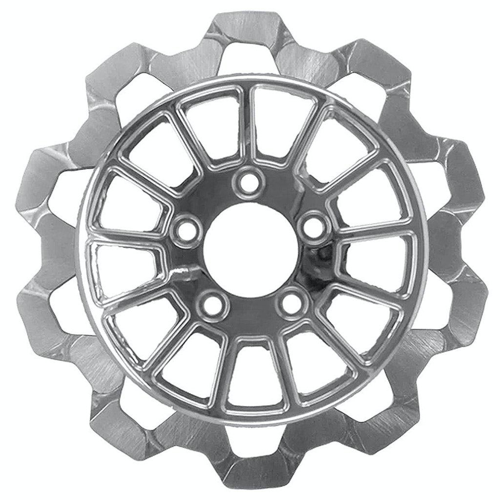 LyndallBrakes リンドールブレーキ BOW-TIE／13SPOKE リアディスクローター ツーリング ソフテイル XLスポーツスター FXR ダイナ HARLEY-DAVIDSON ハーレーダビッドソン ブレーキディスクローター ブレーキ カラー：インナー／アウター クローム(4002-2035)