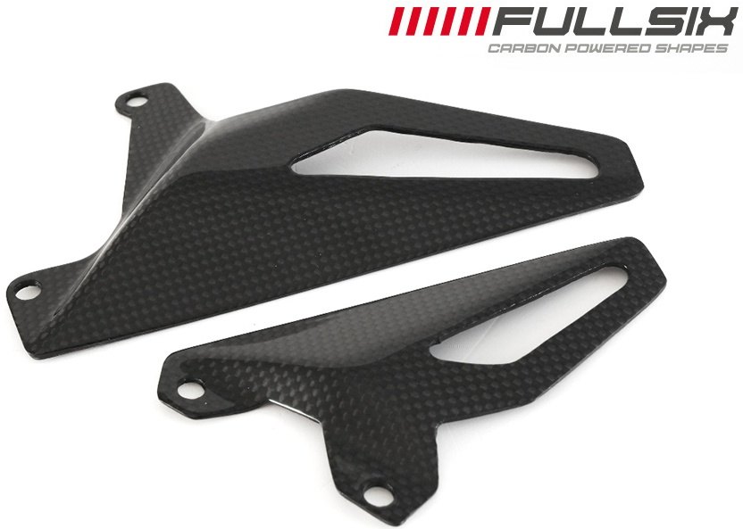 FullSix フルシックス ヒールガード Panigale V4 V4S V4R DUCATI ドゥカティ ステップ 足回り カーボン繊維：200Plain 平織り / コーティング：クリアコート(艶あり)