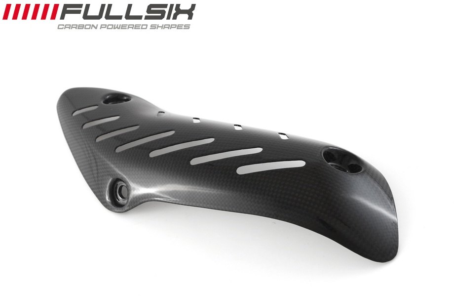 FullSix フルシックス エキゾーストプロテクターカバー MONSTER1200 MONSTER821 DUCATI ドゥカティ マフラーガード・ヒートガード マフラー カーボン繊維：200Plain 平織り / コーティング：クリアコート(艶あり)