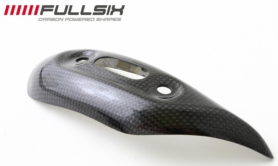 FullSix フルシックス エキゾースプロテクター(パイプ) MONSTER696 MONSTER796 MONSTER1100 DUCATI ドゥカティ マフラーガード・ヒートガード マフラー カーボン繊維：200Plain 平織り / コーティング：クリアコート(艶あり)