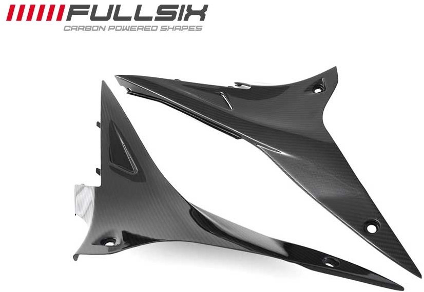 FullSix フルシックス タンクサイドカウル RSV4 TUONO V4 APRILIA アプリリア サイドカウル・サイドカバー カウル関連 外装 カーボン繊維：200Plain 平織り / コーティング：クリアコート(艶あり)