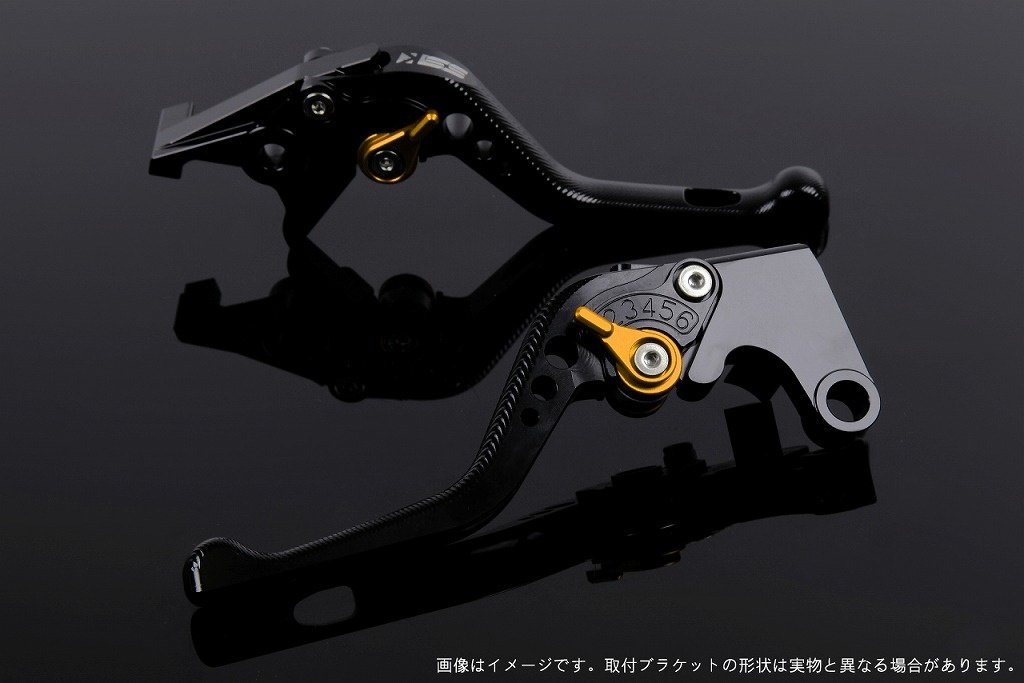 SPEEDRA スピードラ アジャストレバー 3Dショート スクランブラー デザートスレッド モンスター797 モンスター821 DUCATI ドゥカティ ブレーキレバー ハンドル周辺パーツ ハンドル レバー本体カラー：ブラック / アジャスターカラー：ゴールド