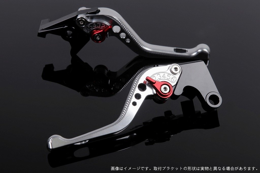 SPEEDRA スピードラ アジャストレバー 3Dショート ADV150 ADV160 PCX125 PCX160 HONDA ホンダ ブレーキレバー ハンドル周辺パーツ ハンドル レバー本体カラー：シルバー / アジャスターカラー：レッド