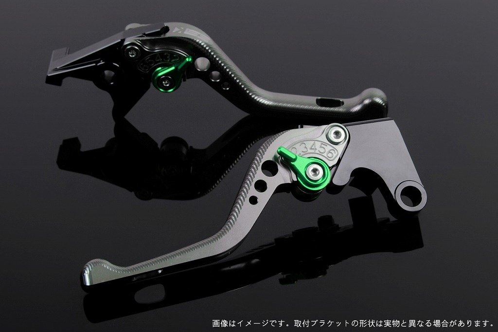 SPEEDRA スピードラ アジャストレバー 3Dショート スクランブラーカフェレーサー DUCATI ドゥカティ ブレーキレバー ハンドル周辺パーツ ハンドル レバー本体カラー:チタン / アジャスターカラー:グリーン|ウェビック 店