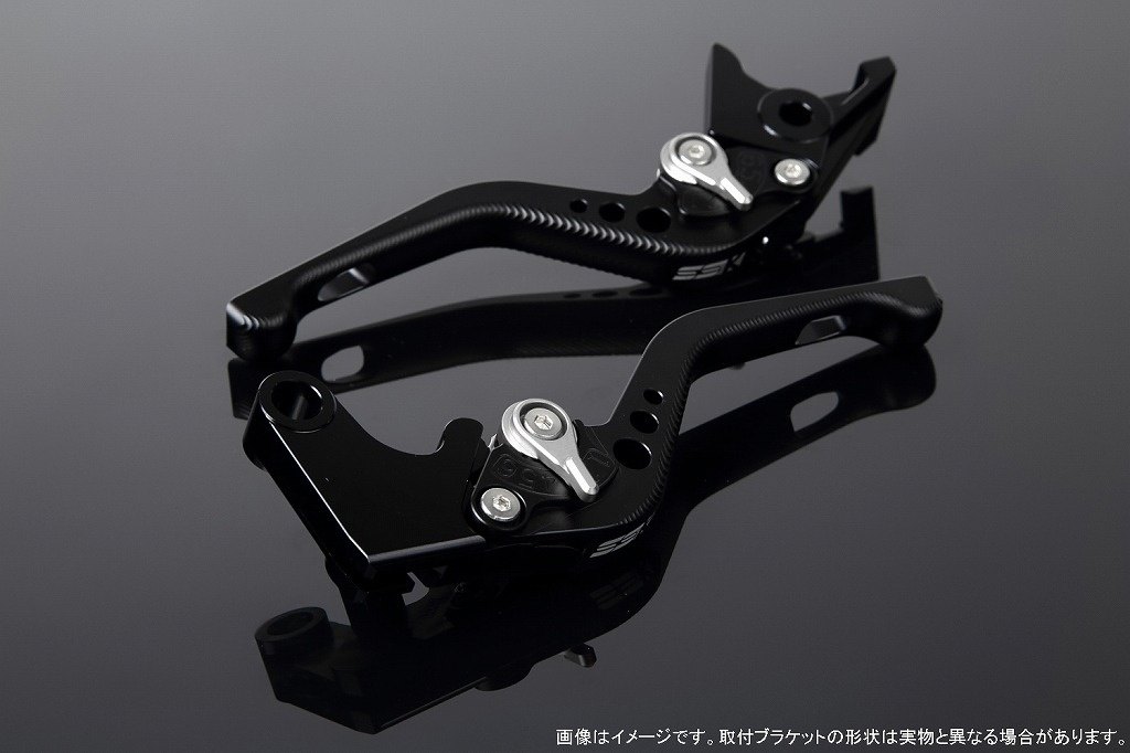 SPEEDRA スピードラ アジャストレバー 3Dショート XMAX YAMAHA ヤマハ ブレーキレバー ハンドル周辺パーツ ハンドル レバー本体カラー：マットブラック / アジャスターカラー：マットシルバー