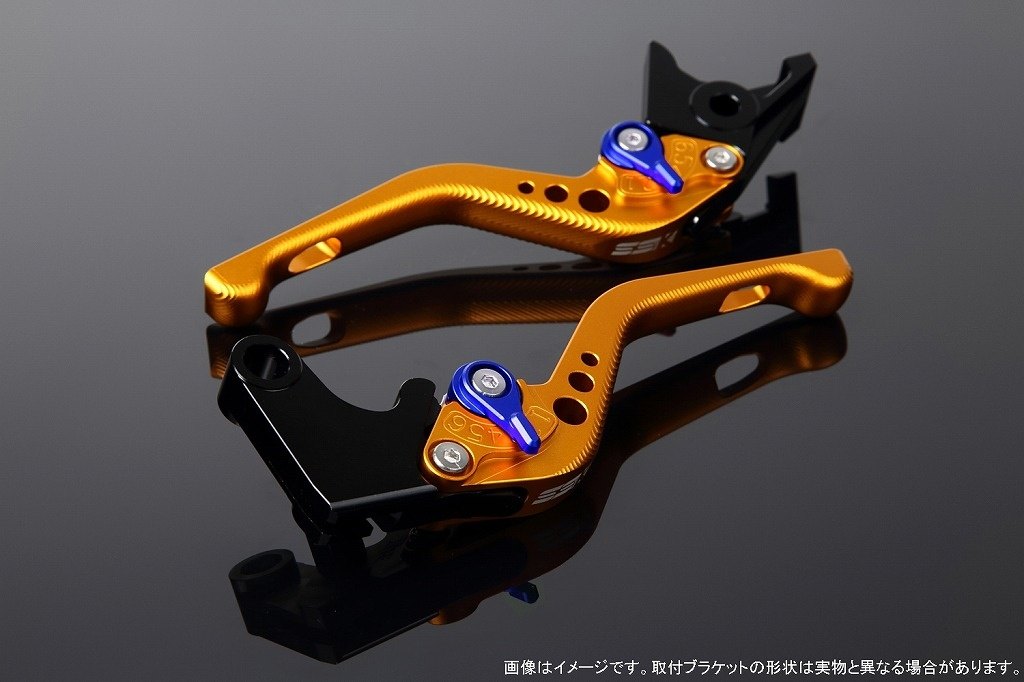 SPEEDRA スピードラ アジャストレバー 3Dショート スクランブラー デザートスレッド モンスター797 モンスター821 DUCATI ドゥカティ ブレーキレバー ハンドル周辺パーツ ハンドル アジャスターカラー：マットブルー / レバー本体カラー：マットゴールド｜ウェビック　店