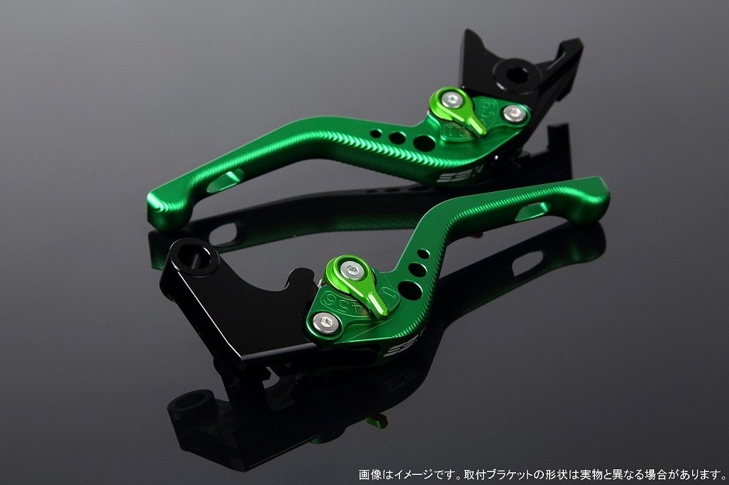 SPEEDRA スピードラ アジャストレバー 3Dショート XMAX YAMAHA ヤマハ ブレーキレバー ハンドル周辺パーツ ハンドル レバー本体カラー：マットグリーン / アジャスターカラー：マットグリーン