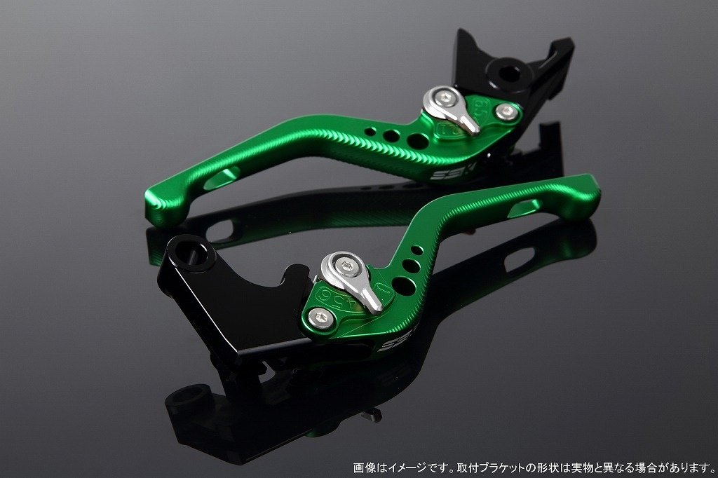 SPEEDRA スピードラ アジャストレバー 3Dショート ADV150 ADV160 PCX125 PCX160 HONDA ホンダ ブレーキレバー ハンドル周辺パーツ ハンドル レバー本体カラー：マットグリーン / アジャスターカラー：マットシルバー｜ウェビック　店