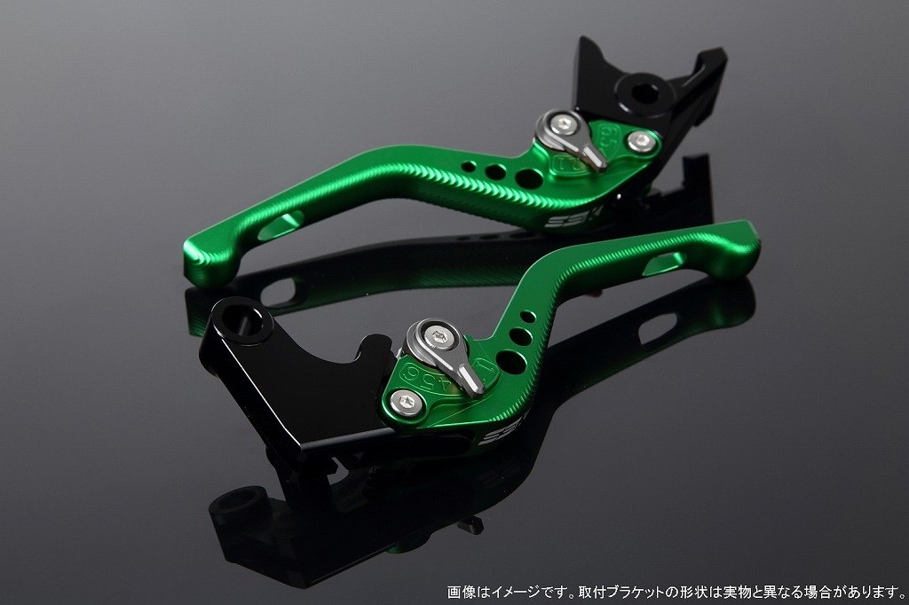 SPEEDRA スピードラ アジャストレバー 3Dショート XMAX YAMAHA ヤマハ ブレーキレバー ハンドル周辺パーツ ハンドル アジャスターカラー：マットチタン / レバー本体カラー：マットグリーン｜ウェビック　店