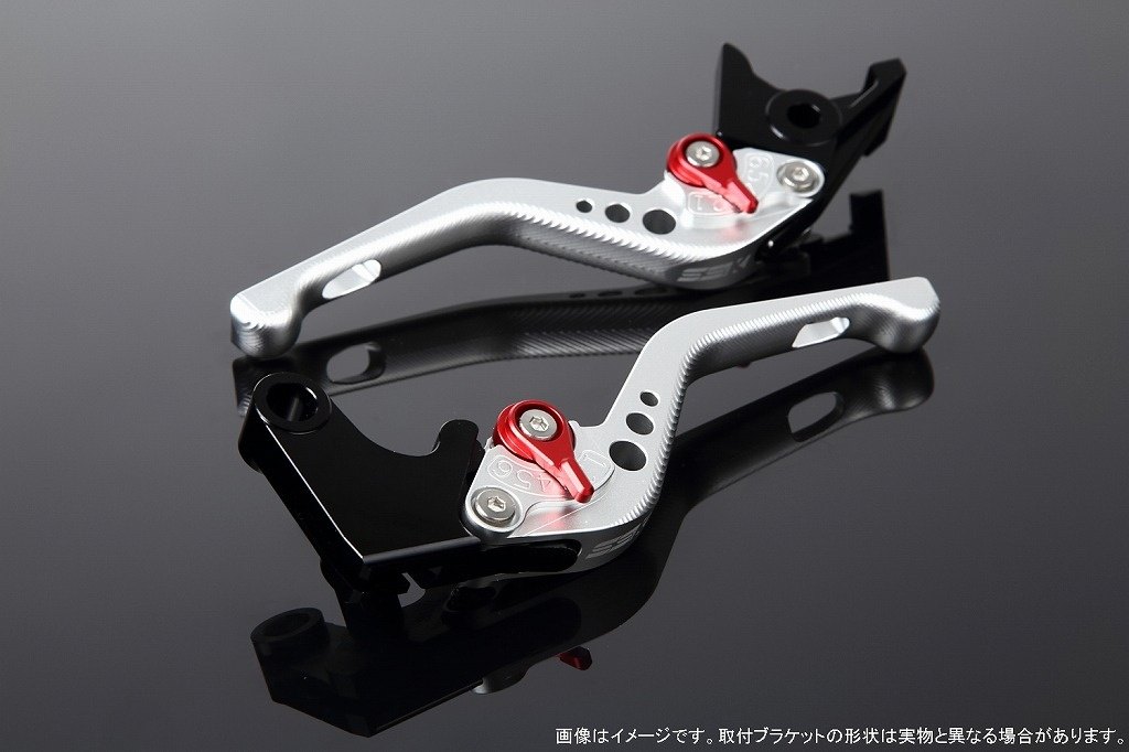 SPEEDRA スピードラ アジャストレバー 3Dショート ADV150 ADV160 PCX125 PCX160 HONDA ホンダ ブレーキレバー ハンドル周辺パーツ ハンドル レバー本体カラー：マットシルバー / アジャスターカラー：マットレッド