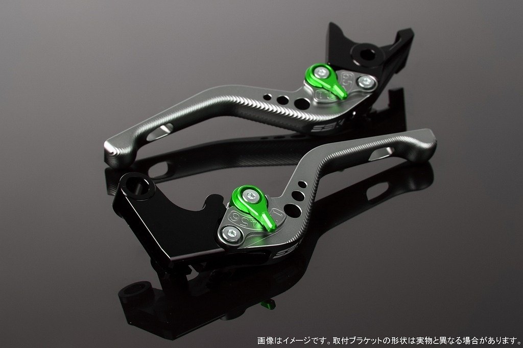 SPEEDRA スピードラ アジャストレバー 3Dショート GSX-R125 GSX-S125 SUZUKI スズキ ブレーキレバー ハンドル周辺パーツ ハンドル レバー本体カラー：マットチタン / アジャスターカラー：マットグリーン