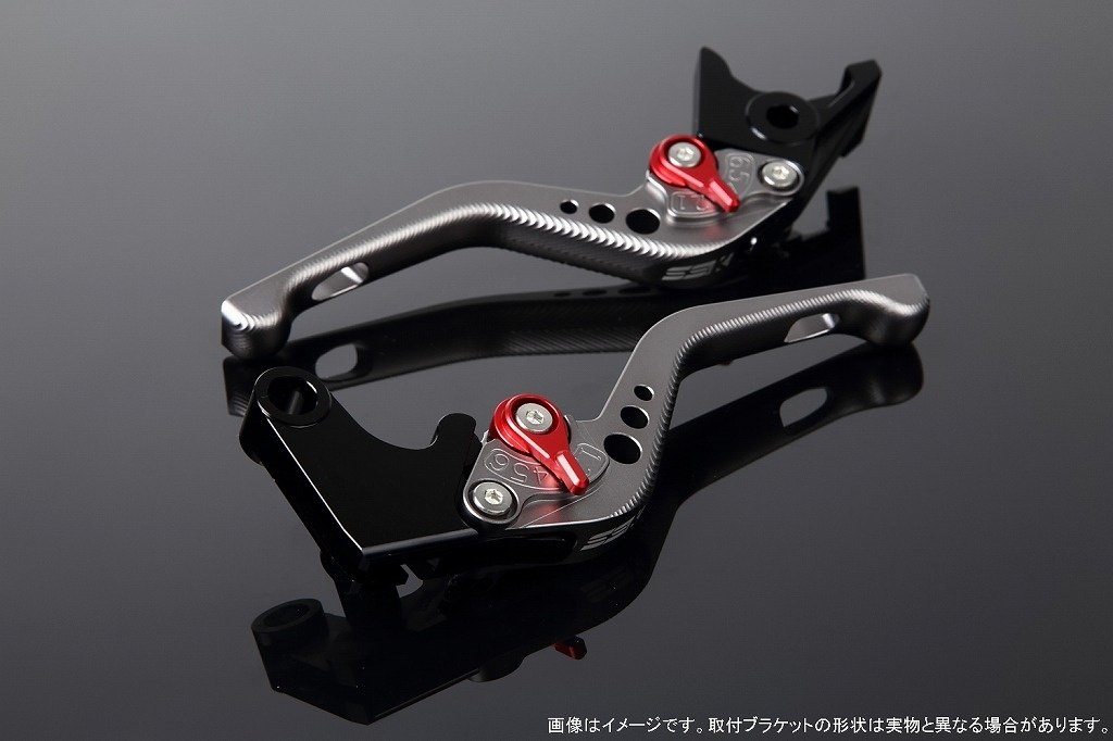 SPEEDRA スピードラ アジャストレバー 3Dショート ADV150 ADV160 PCX125 PCX160 HONDA ホンダ ブレーキレバー ハンドル周辺パーツ ハンドル レバー本体カラー：マットチタン / アジャスターカラー：マットレッド