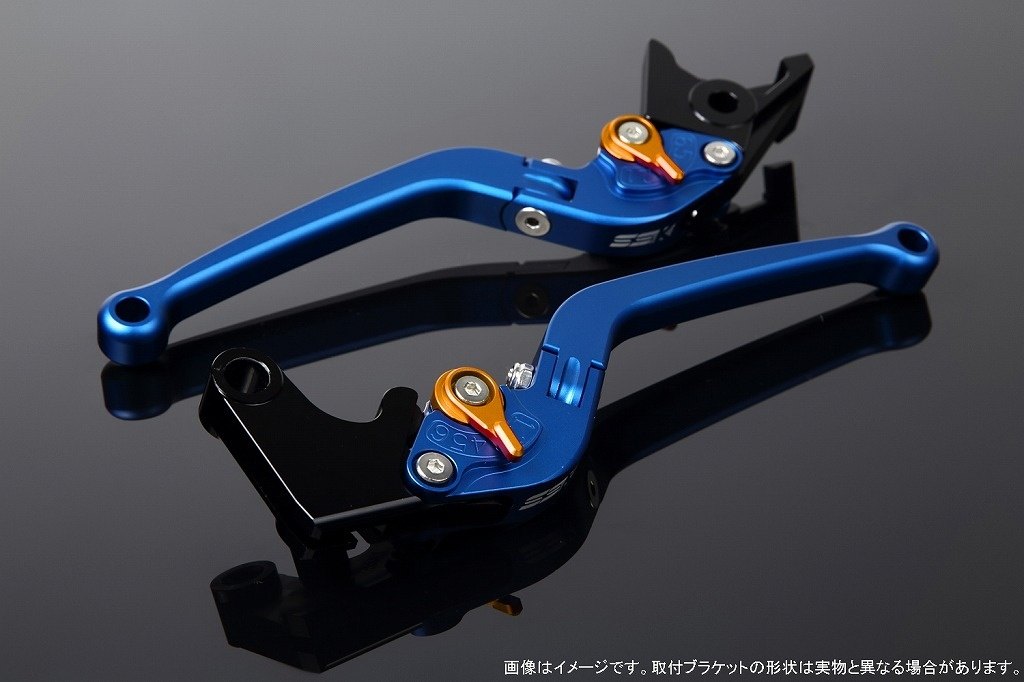 SPEEDRA スピードラ アジャストレバー スタンダード可倒式 XMAX YAMAHA ヤマハ ブレーキレバー ハンドル周辺パーツ ハンドル レバー本体カラー：マットブルー / アジャスターカラー：マットゴールド