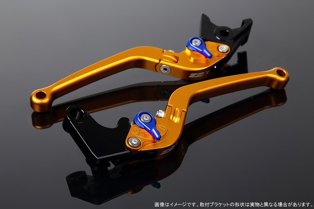 SPEEDRA スピードラ アジャストレバー スタンダード可倒式 スクランブラー デザートスレッド モンスター797 モンスター821 DUCATI ドゥカティ ブレーキレバー ハンドル周辺パーツ ハンドル アジャスターカラー：マットブルー / レバー本体カラー：マットゴールド
