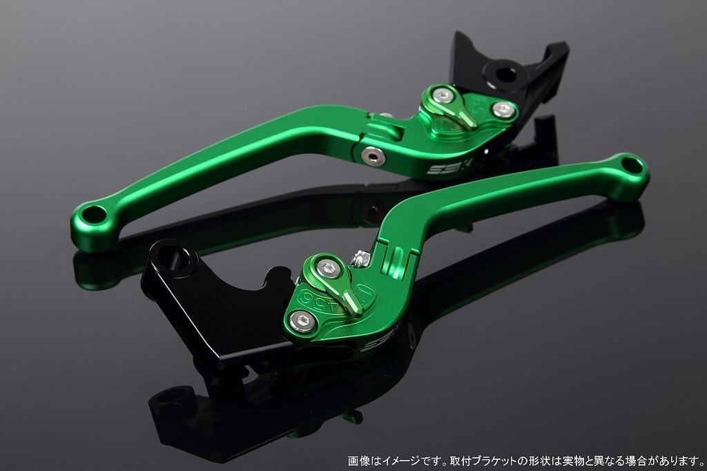 SPEEDRA スピードラ アジャストレバー スタンダード可倒式 XMAX YAMAHA ヤマハ ブレーキレバー ハンドル周辺パーツ ハンドル レバー本体カラー：マットグリーン / アジャスターカラー：マットグリーン