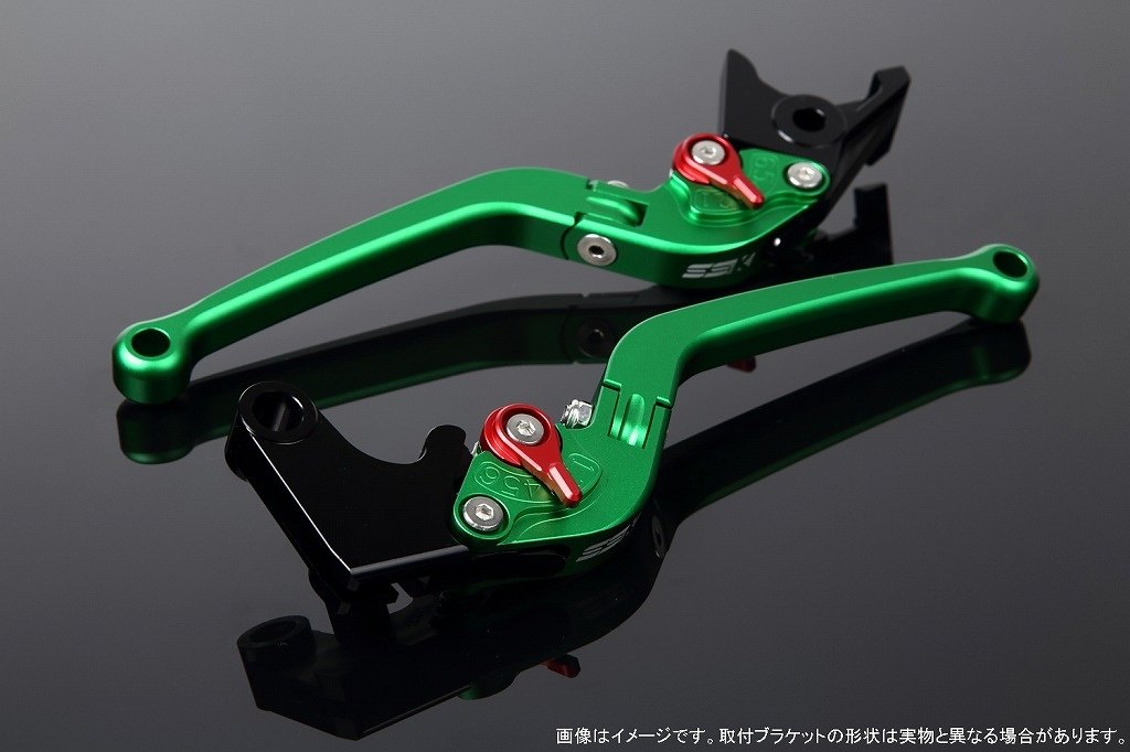 SPEEDRA スピードラ アジャストレバー スタンダード可倒式 XMAX YAMAHA ヤマハ ブレーキレバー ハンドル周辺パーツ ハンドル アジャスターカラー:マットレッド / レバー本体カラー:マットグリーン