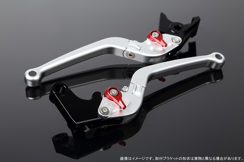 SPEEDRA スピードラ アジャストレバー スタンダード可倒式 XMAX YAMAHA ヤマハ ブレーキレバー ハンドル周辺パーツ ハンドル アジャスターカラー：マットレッド / レバー本体カラー：マットシルバー