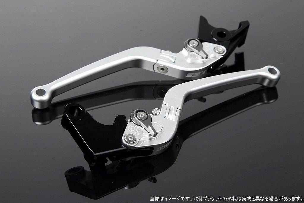 SPEEDRA スピードラ アジャストレバー スタンダード可倒式 XMAX YAMAHA ヤマハ ブレーキレバー ハンドル周辺パーツ ハンドル アジャスターカラー：マットチタン / レバー本体カラー：マットシルバー