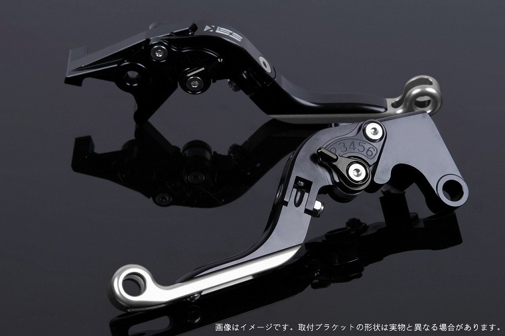 SPEEDRA スピードラ アジャストレバー 可倒延長式 スクランブラーカフェレーサー DUCATI ドゥカティ ブレーキレバー ハンドル周辺パーツ ハンドル レバー本体カラー：ブラック / アジャスターカラー：ブラック / エクステンションカラー：シルバー