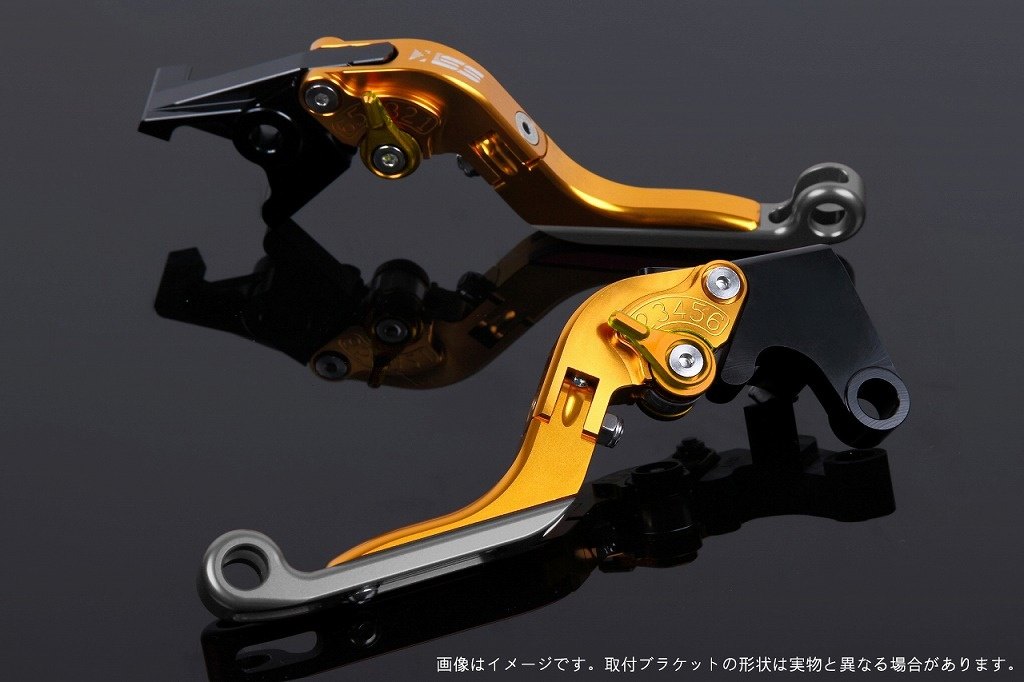 SPEEDRA スピードラ アジャストレバー 可倒延長式 ADV150 ADV160 PCX125 PCX160 HONDA ホンダ ブレーキレバー ハンドル周辺パーツ ハンドル レバー本体カラー：ゴールド / アジャスターカラー：ゴールド / エクステンションカラー：チタン