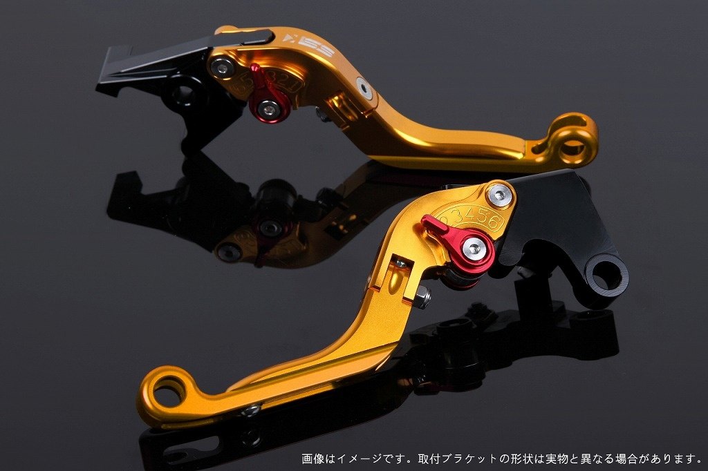 SPEEDRA スピードラ アジャストレバー 可倒延長式 ADV150 ADV160 PCX125 PCX160 HONDA ホンダ ブレーキレバー ハンドル周辺パーツ ハンドル レバー本体カラー：ゴールド / アジャスターカラー：レッド / エクステンションカラー：ゴールド