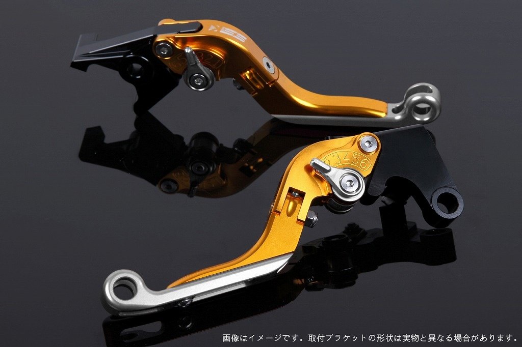 SPEEDRA スピードラ アジャストレバー 可倒延長式 スクランブラーカフェレーサー DUCATI ドゥカティ ブレーキレバー ハンドル周辺パーツ ハンドル レバー本体カラー:ゴールド / アジャスターカラー:シルバー / エクステンションカラー:シルバー