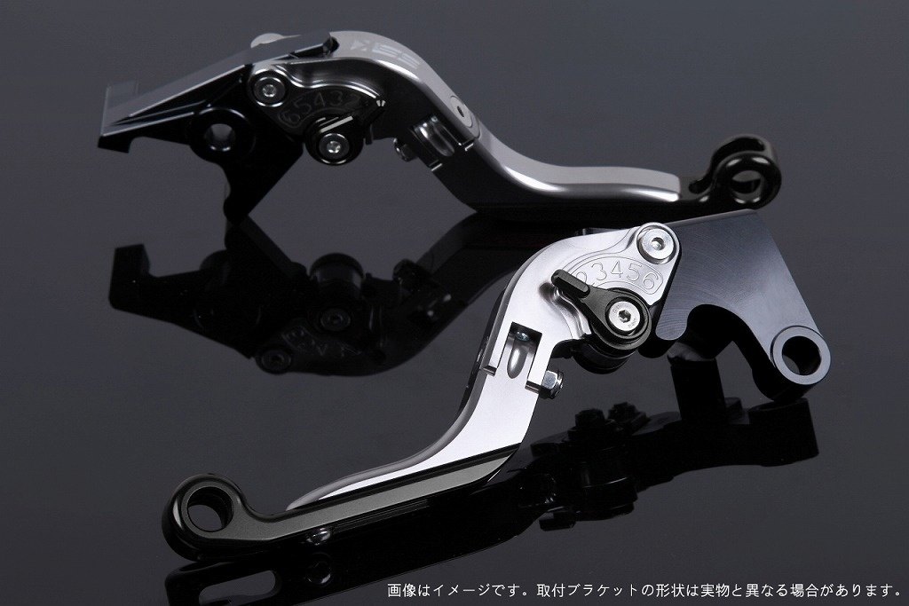 SPEEDRA スピードラ アジャストレバー 可倒延長式 スクランブラーカフェレーサー DUCATI ドゥカティ ブレーキレバー ハンドル周辺パーツ ハンドル レバー本体カラー：チタン / アジャスターカラー：ブラック / エクステンションカラー：ブラック