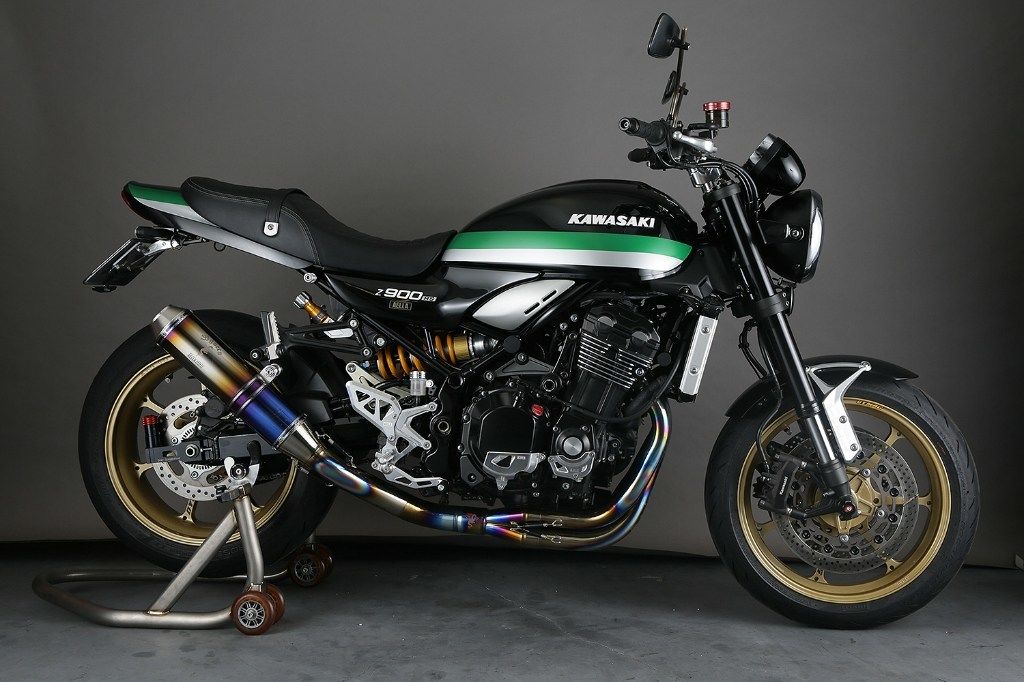 AELLA アエラ 「ワイバン」コラボ チタンフルエキゾーストマフラー Z900RS CAFE KAWASAKI カワサキ フルエキゾーストマフラー マフラー タイプ：チタングラデーション（焼け色タイプ）