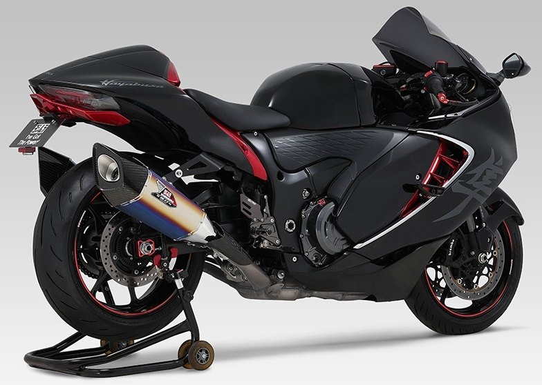 【楽天市場】YOSHIMURA ヨシムラ HEPTA FORCE サイクロン 2本出し EXPORT SPEC 政府認証 スリップオンマフラー  (ヒートガード付属) Hayabusa SUZUKI スズキ スリップオンマフラー タイプ：STBS (チタンブルーカバー／ステンレスエンド ...